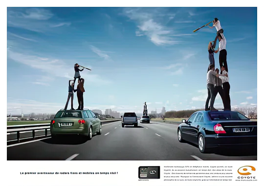 Coyote-texte Rappeler que Coyote accompagne les conducteurs