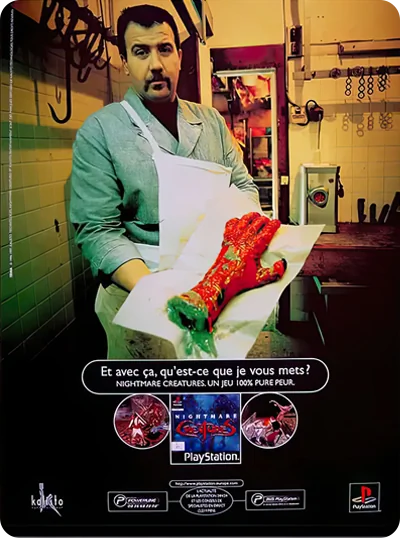 Playstation-jeu-nightmarecreatures Publicité - presse - Playstation et le jeu nightmarecreatures