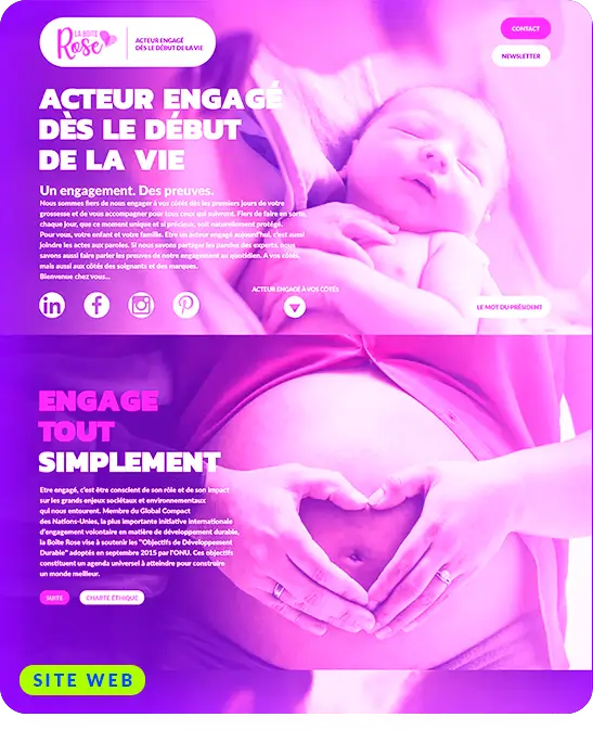 Site-web-La-Boite-Rose Site institutionnel pour la Boîte Rose