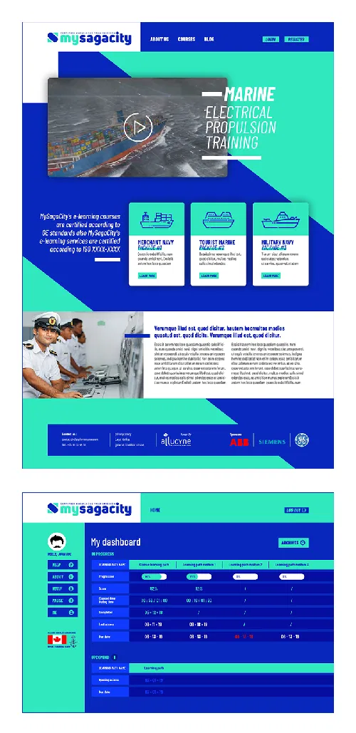 site-web-My-sagacity Application Web d'apprentissage pour la conduite maritime.